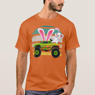 Camiseta Día de Pascua para Monster Truck Lover Boy Bunny E