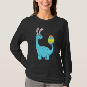 Camiseta Día De Pascua Para Rex Dino Rabbit Oídos Con Huevo