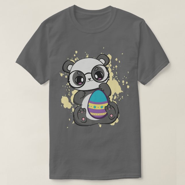 Camiseta Día de Pascua Pequeño Panda con anime de primavera (Diseño del anverso)