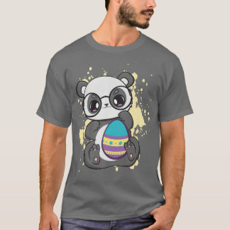 Camiseta Día de Pascua Pequeño Panda con anime de primavera