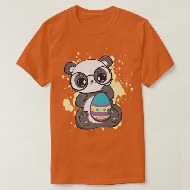 Camiseta Día de Pascua Pequeño Panda con anime de primavera (Diseño del anverso)