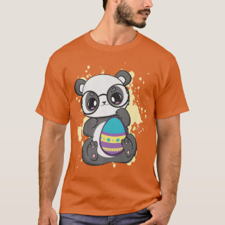 Camiseta Día de Pascua Pequeño Panda con anime de primavera