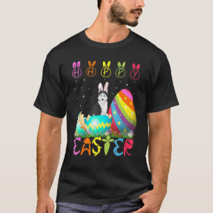 Camiseta Día de Pascua Perro Husky Siberiano Familia Combin