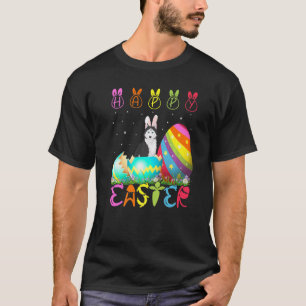 Camiseta Día de Pascua Perro Husky Siberiano Familia Combin