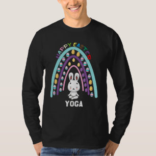 Camiseta Día de Pascua Rabbit Yoga Maestra de Yoga Arcoiris