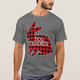 Camiseta Día de Pascua Red Plaid Bunny Graphic Dog Trainer