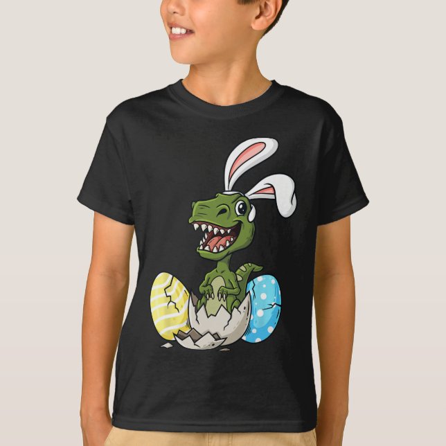 Camiseta Día De Pascua Rex Con Orejas Confitadas Huevos Div (Anverso)