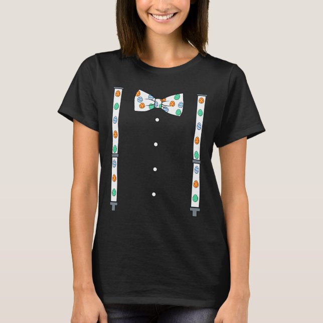 Camiseta Día De Pascua Suspenden Huevos Y Bow Tie Fun Boys  (Anverso)