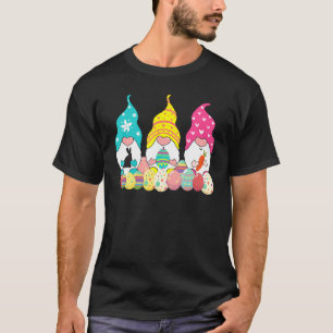Camiseta Día de Pascua Tee Tres Gnomes De Pascua Pastel Pri