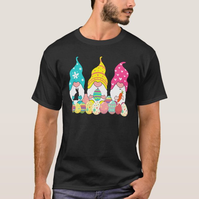Camiseta Día de Pascua Tee Tres Gnomes De Pascua Pastel Pri (Anverso)