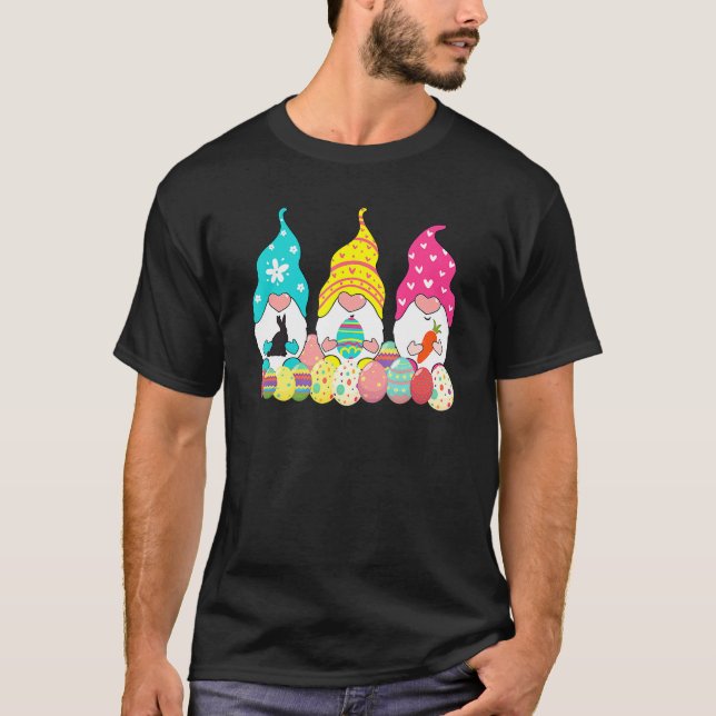 Camiseta Día de Pascua Tee Tres Gnomes De Pascua Pastel Pri (Anverso)