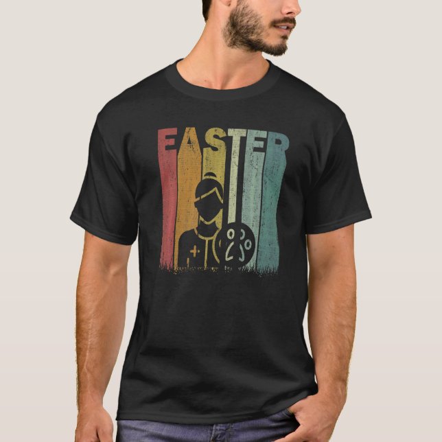Camiseta Día de Pascua Veterinaria Retro Gráfica Graciosa P (Anverso)