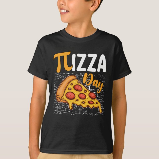 Camiseta Día de Pi de Pizza Amantes de las Matemáticas Mate (Anverso)
