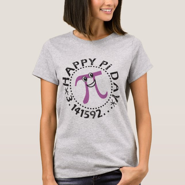 Camiseta Día De Pi Feliz De Cute © Purple Pi Symbol Camiset (Anverso)