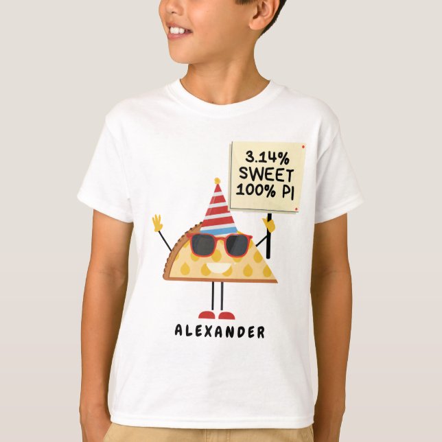 Camiseta Dia De Pi Graciosa - 3.14% Dulce, 100% Pi (Anverso)