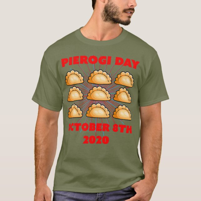 Camiseta Día de Pierogi 8 de octubre de 20202 Para Hombres  (Anverso)