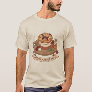 Camiseta Día de Popover de Cereza Rústica Panadero Vintage