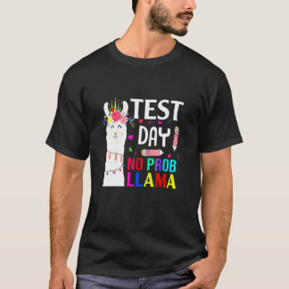 Camiseta Día de prueba Día de prueba No Prob Llama Profesor