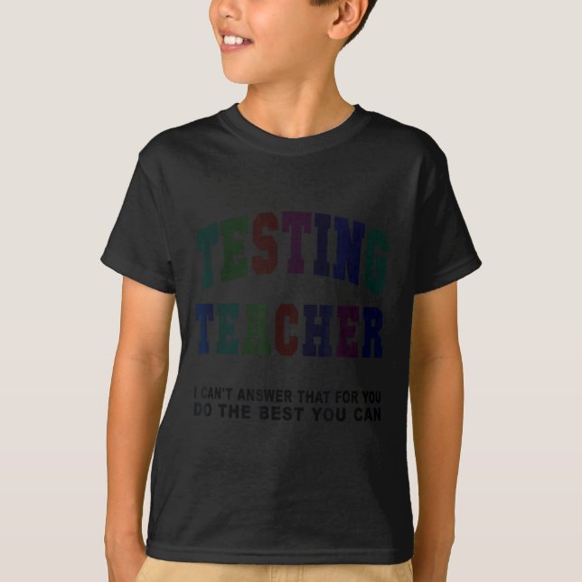 Camiseta Día de prueba divertido profesor de prueba día bru (Anverso)