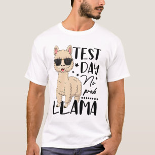 Camiseta Día de prueba No Prob Llama Profesora Examen D