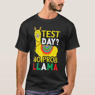 Camiseta Día de prueba No Prob Llama Test Teacher Testing D