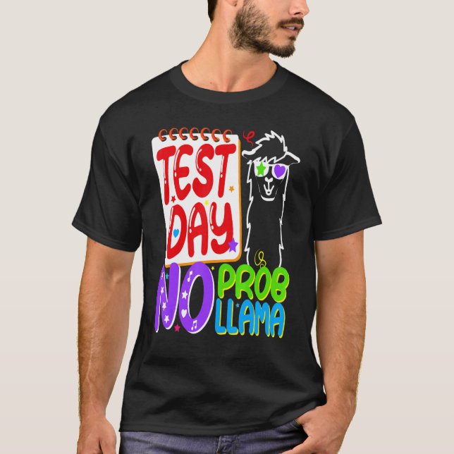 Camiseta Día De Prueba Sin Problema Día De Prueba Para Los  (Anverso)