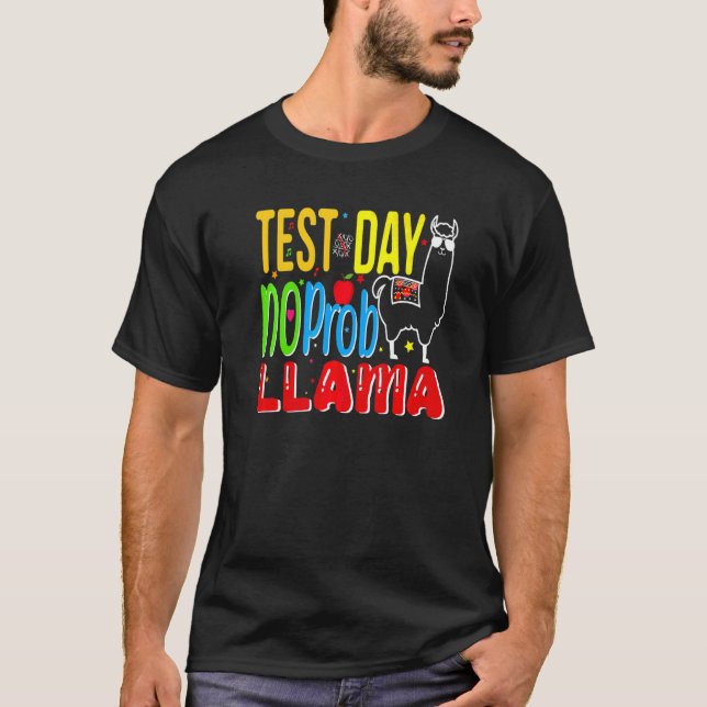 Camiseta Día De Prueba Sin Problema Día De Prueba Para Los  (Anverso)