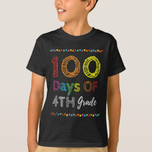 Camiseta Día De Regalo De Niños 100 Días De 4º Grado 100 Dí