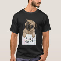 Día de Ruff Divertido Mascota lindo Pug Perro cach