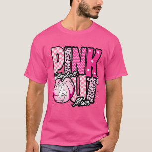 Camiseta Día de salida de mamá de voleibol rosa