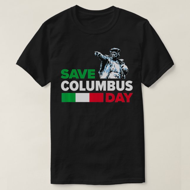 Camiseta Día de Salvar a Colón Orgullo Italiano (Diseño del anverso)
