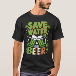 Camiseta Día de Salvar Cerveza Bebida de Agua