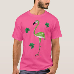 Camiseta Día de San Martín Verde Irlandés Flamingo Lucky Sh
