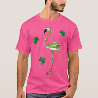 Camiseta Día de San Martín Verde Irlandés Flamingo Lucky Sh