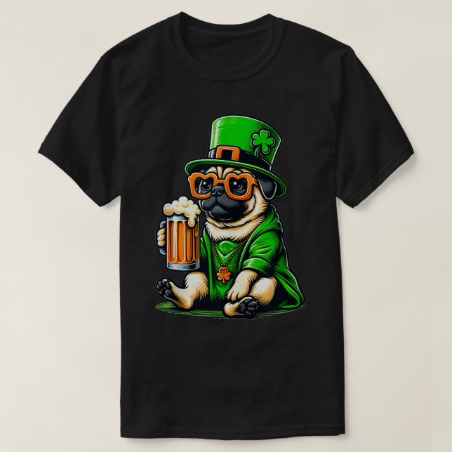 Camiseta Día de San Paddys para el Tanque de Perro Enamorad (Diseño del anverso)