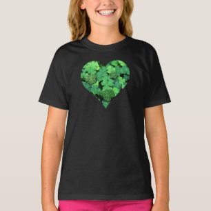 Camiseta Día de San Patentes, shamrock verde, corazones irl