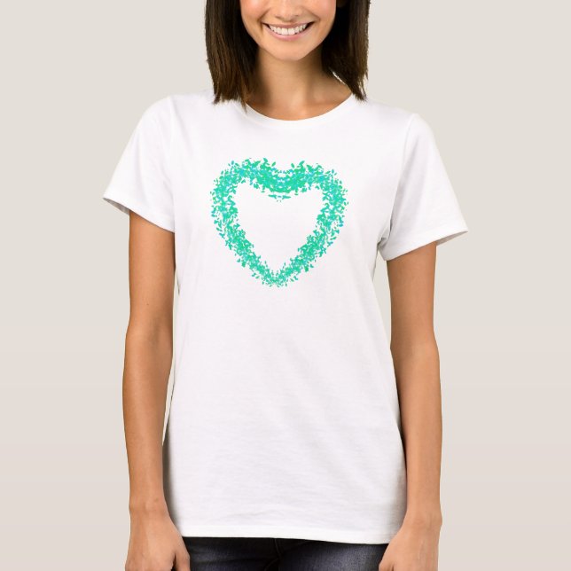 Camiseta Día de San Patentes, trébol abstracto de corazones (Anverso)