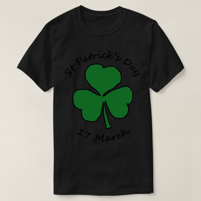 Camiseta Día de San Patricio 17 de marzo Shamrock (Diseño del anverso)