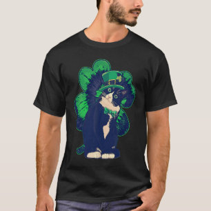 Camiseta Día de San Patricio 2023 Gato Esmoquin Shamrock Af