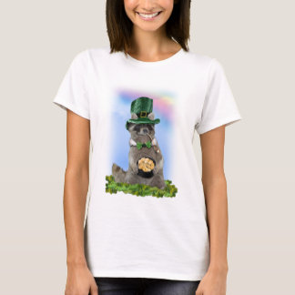 Camiseta Día de San Patricio - Afortunado mapache