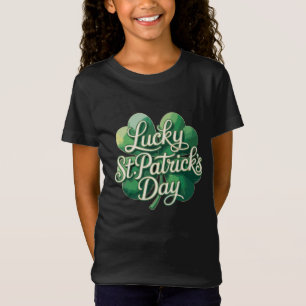 Camiseta Día de San Patricio Afortunado Tipografía Vintage