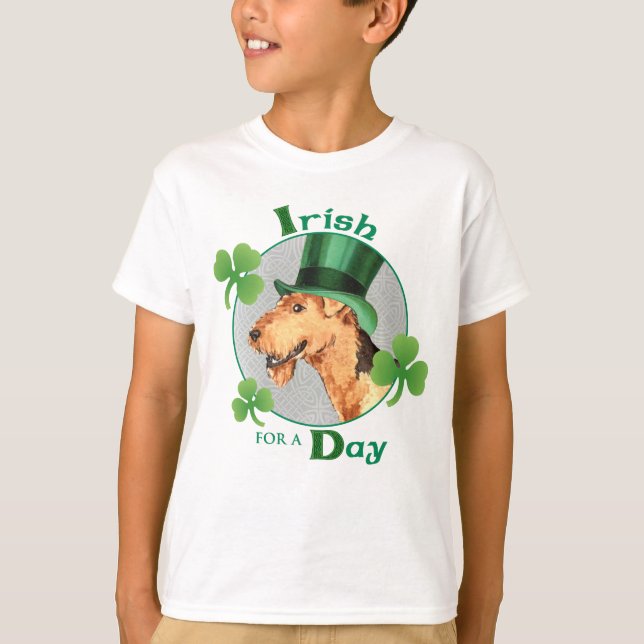 Camiseta Día de San Patricio Airedale (Anverso)