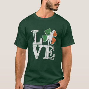Camiseta Día de San Patricio Amor Afortunado Trébol Verde I