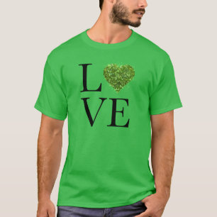 Camiseta Día de San Patricio   Amor   corazón brillante ver