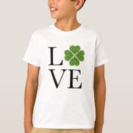 Camiseta Día de San Patricio | Amor | purpurina verde shamr
