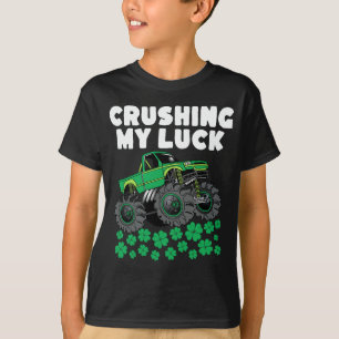 Camiseta Día de San Patricio Aplastando Mi Suerte T Rex Cam