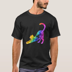 Camiseta Día de San Patricio Arcoíris Galaxia Gato Trébol 1