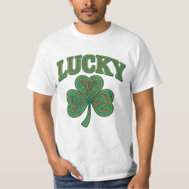 Camiseta Día de San Patricio | Arte ornamentado del trébol 