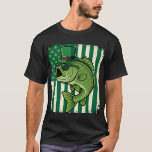 Camiseta Día de San Patricio Bajo Leprechaun Pesca Carrito 