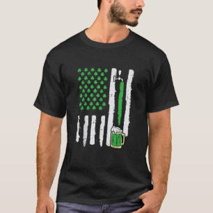 Camiseta Día de San Patricio Bandera de América Santo